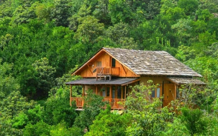 کلبه چوبی تک خواب تراس دار جنگلی-مازندران، رامسر