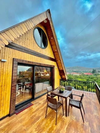 اجاره کلبه دوخوابه استخردار آبگرم باغ بهشت 6-مازندران، رامسر